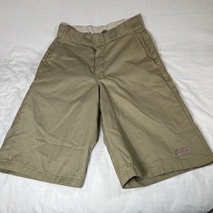 Dickies Work Shorts Loose Fit Mens 28 Beige with Cell Phone Pocket